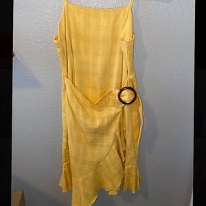 Yellow American Eagle Belted Dress